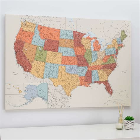 Push Pin USA Map - Colorful (Detailed) - Push Pin Travel Maps