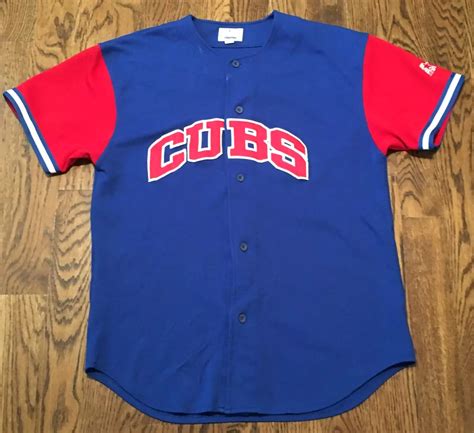 Vintage Chicago Cubs Starter Jersey L Baseball Sewn 90s Sosa Wood Era ...