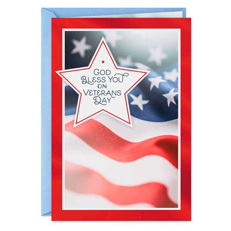 God Bless You Religious Veterans Day Card - Greeting Cards - Hallmark