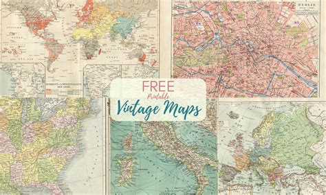 Printable Vintage Map Of The World - Dorita Kara-Lynn