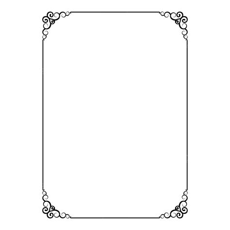 Rectangle Thin Line Border Black, Rectangle Border, Borders, Rectangle ...