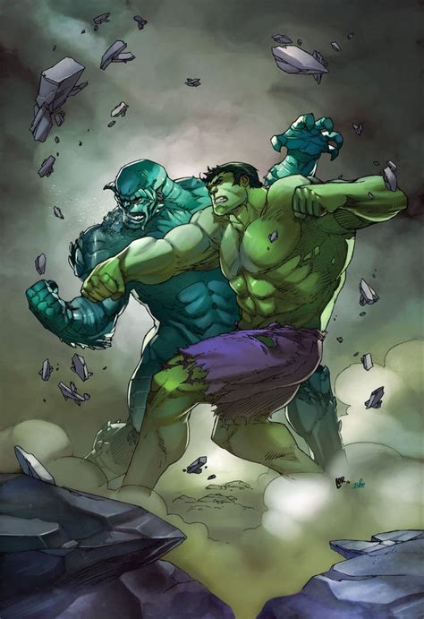 Hulk vs Abomination by toonfed | Marvel comics wallpaper, Hulk avengers ...