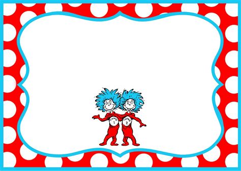 Gorgeous Dr Seuss Border Party Invitation Template According Newest ...