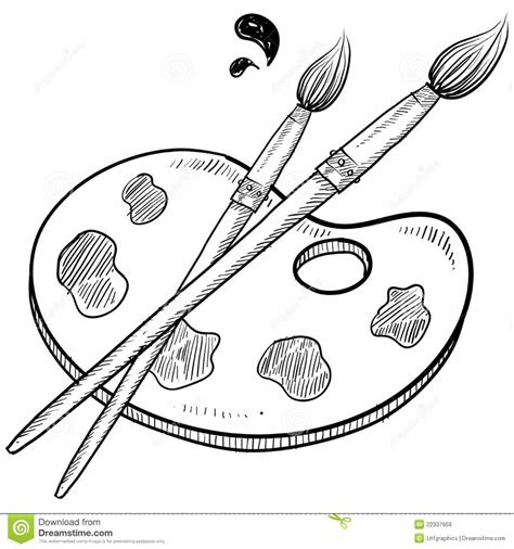 Download High Quality paint brush clipart outline Transparent PNG ...