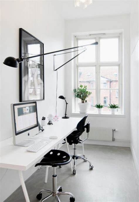 28 White Small Home Office Ideas | HomeMydesign