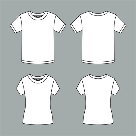 White T-Shirt Outline Template Mock Up 23167280 Vector Art at Vecteezy