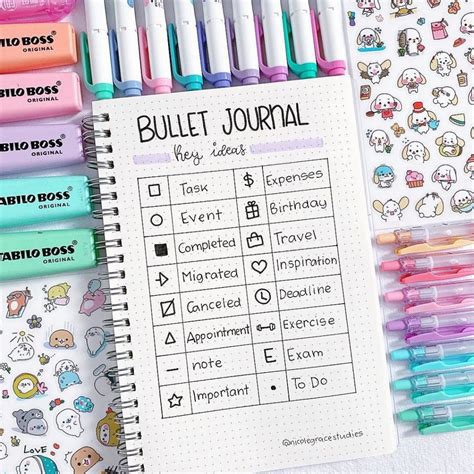 Bullet Journal Key Ideas (Cute Examples For 2024) - AnjaHome