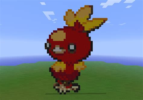 *Torchic Pixel Art* (Pokemon) Minecraft Map