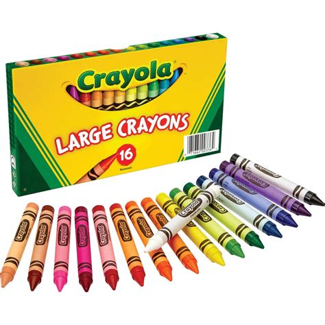 Crayola Large Crayons - Black, Blue, Brown, Green, Orange, Red, Violet ...