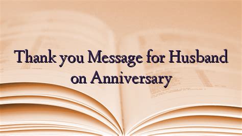 Thank you Message for Husband on Anniversary - TechNewzTOP