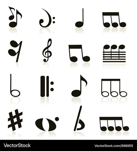 Musical icons Royalty Free Vector Image - VectorStock