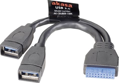 Akasa USB 3.0 Y cable [2x USB 3.0 connector A - 1x USB 3.0 port ...