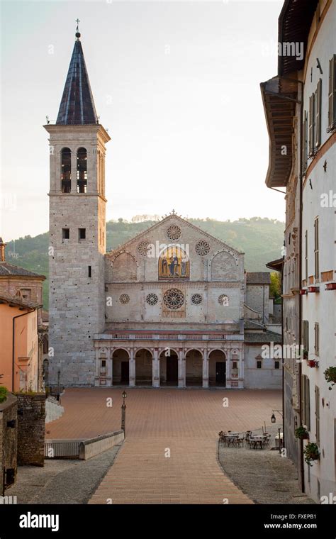 spoleto cathedral view Stock Photo - Alamy