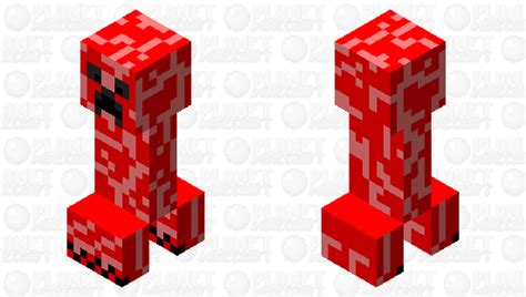 Red Creeper Minecraft Mob Skin