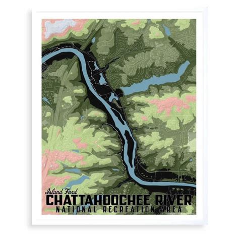 Chattahoochee River Georgia Map, Stationery: Georgia Gifts & More