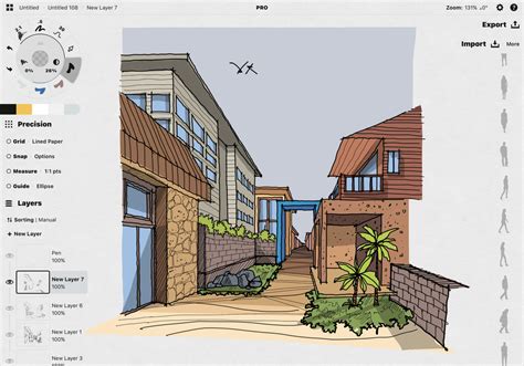 One Point Perspective Sketching • Concepts App • Infinite, Flexible ...