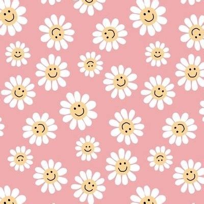 Pink Smiley Fabric, Wallpaper and Home Decor | Spoonflower