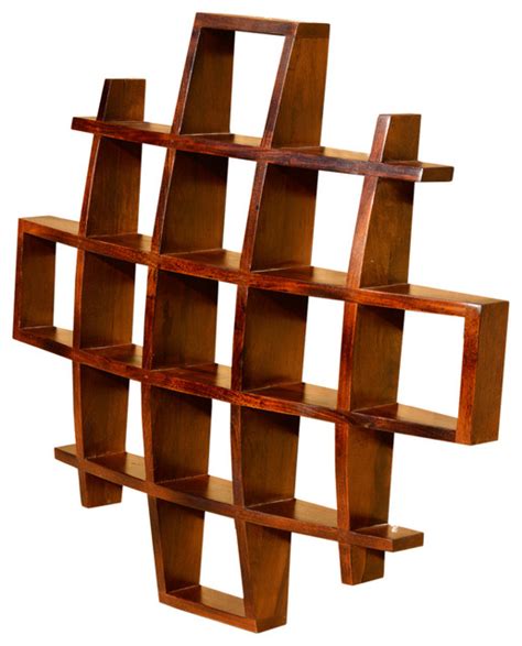 Contemporary Wood Display Wall Hanging Shelves Decor Curio Shadow Boxes ...