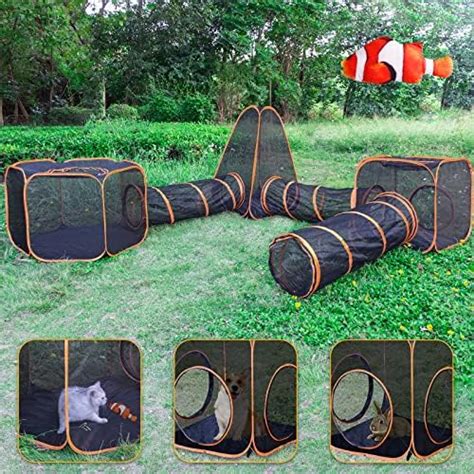 Amazon.com : 6-in-1 Outdoor Cat House, Tent with Tunnels for Indoor ...