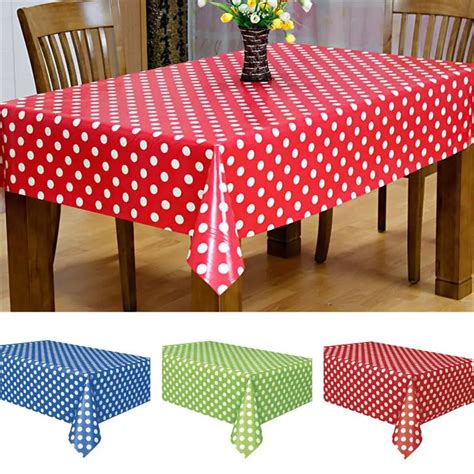 1pc Dot Pattern Disposable Plastic Table Cloth Birthday Party Kids Baby ...