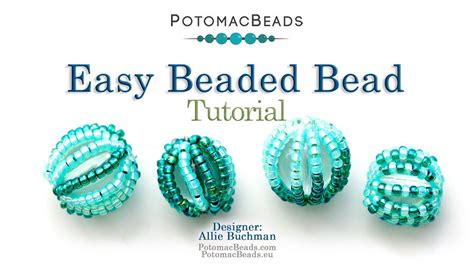 Easy Beaded Bead - DIY Jewelry Making Tutorial by PotomacBeads - YouTube