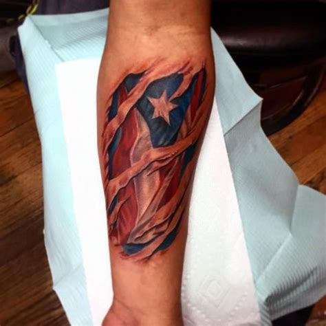 50 Puerto Rican Flag Tattoo Ideas For Men - Puerto Rico Designs | Flag ...