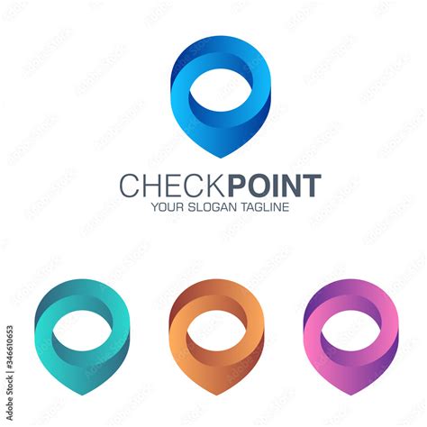 Checkpoint Logo Vector Icon Template. Creative Colorful Check Point ...