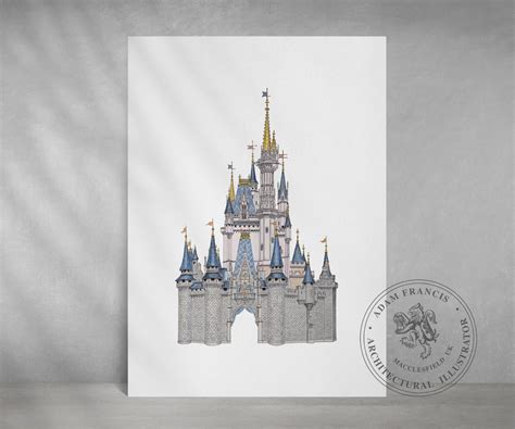 Disney World Castle Detailed Prints Taken From My VERY - Etsy UK