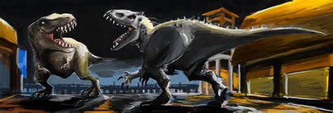 T-rex vs Indominus Rex by Johnnasee on DeviantArt