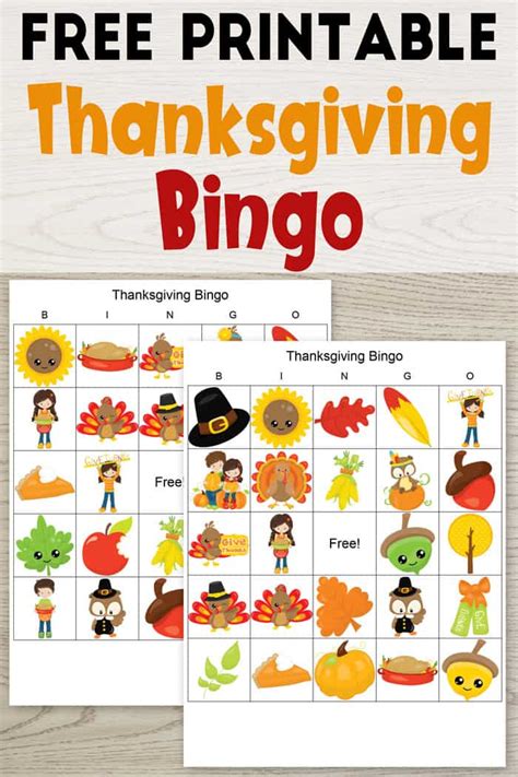 Thanksgiving Bingo Cards Free Printable