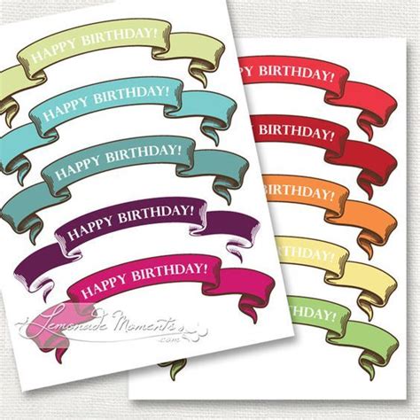 Happy Birthday Cake Banner Printable