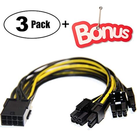 8Pin PCI-E Express Graphics Video Card GPU VGA 8 Female To Dual ( 6+2 ...