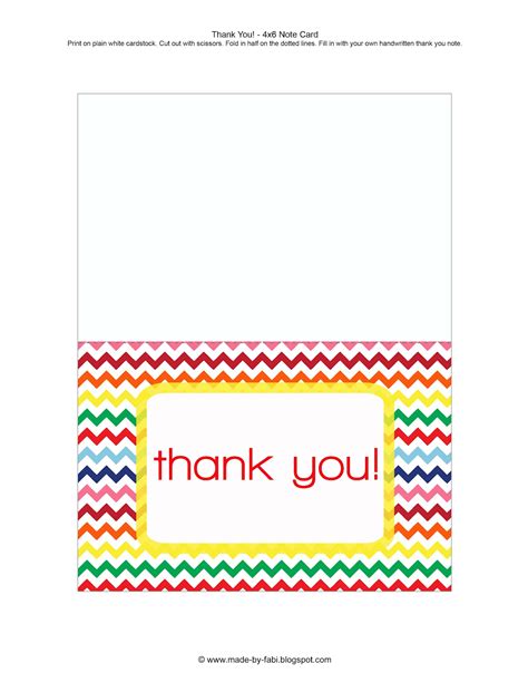 Printable Thank You Card