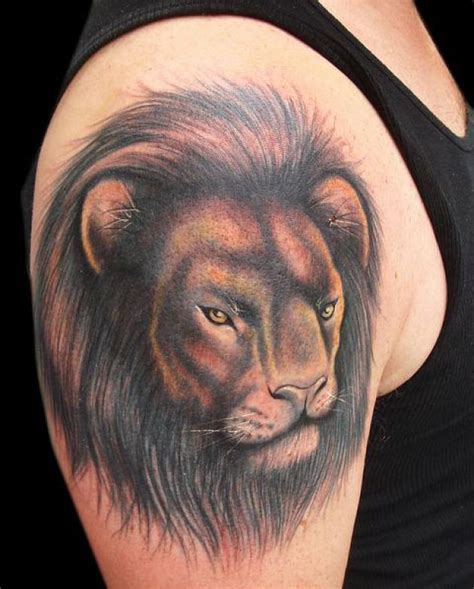 Wonderful lion face tattoo - Tattooimages.biz