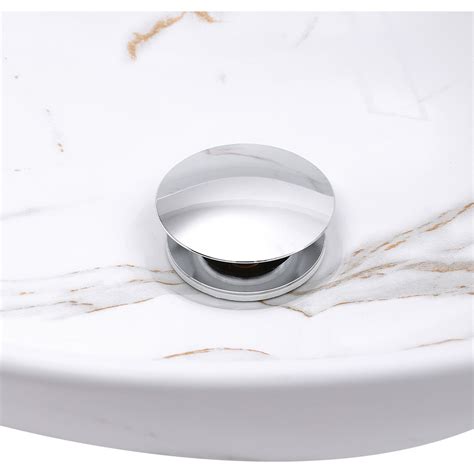 Oval Marble Vessel Bathroom Sink