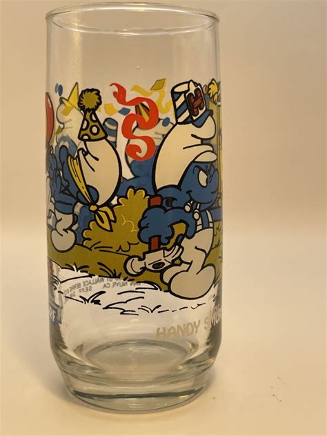 Vintage Handy Smurf Glass - CupofMood