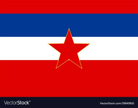 Yugoslavia flag Royalty Free Vector Image - VectorStock