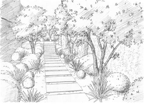 Pencil Landscape Architecture Sketches - Landscape Architecture Modern ...