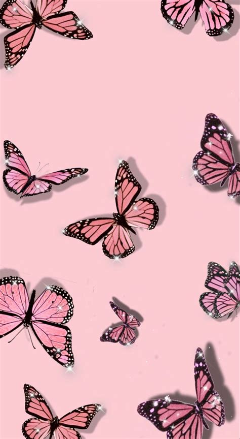 Pink Aesthetic Design Aesthetic Butterfly Wallpaper - annialexandra