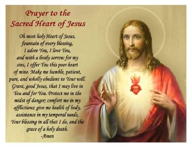 SACRED HEART OF JESUS PRAYER MAGNET | eBay