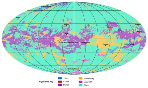 First Global Geologic Map of Titan (Saturn’s Largest Moon) Completed