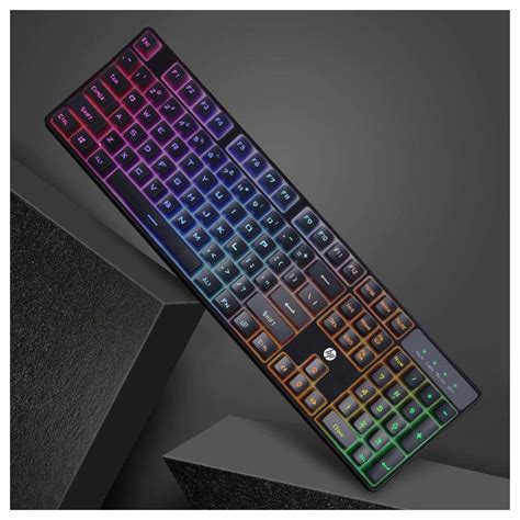 HP K300 Keyboard LED Light Backlit Wired USB Gaming Keyboard Black ...