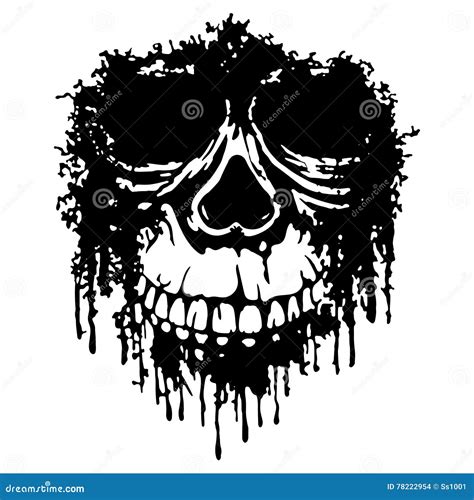 Grunge skull stock vector. Illustration of human, vintage - 78222954