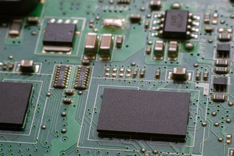 Transistors and Circuit Board Tracks. Digital Information Stock Photo ...