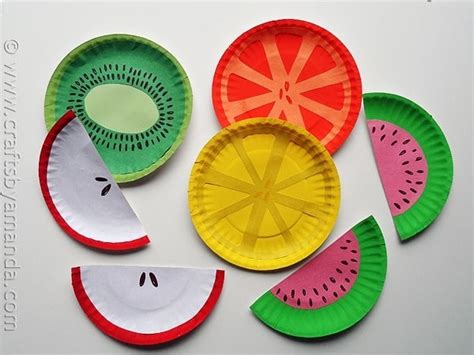 Paper Plate Fruit- crafts for kids - Crafts by Amanda