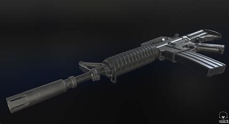 Xm177 grenade launcher 3D model - TurboSquid 1203528