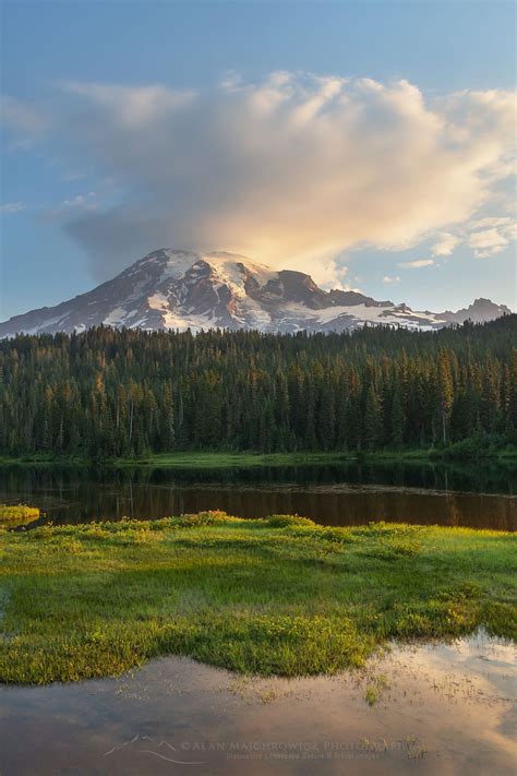 Mount Rainier sunrise from Reflection Lake - Alan Majchrowicz Photography