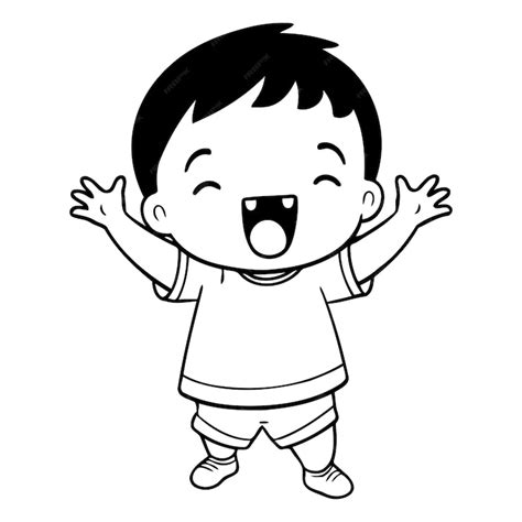 Premium Vector | Cute little boy cartoon vector illustration cute baby ...