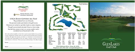 Scorecard - Glenlakes Golf Club