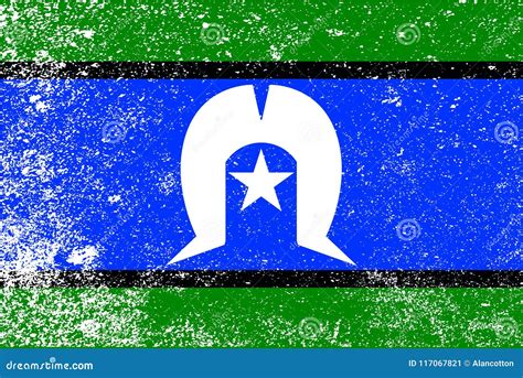 Torres Strait Islander Grunge Flag Stock Illustration - Illustration of ...